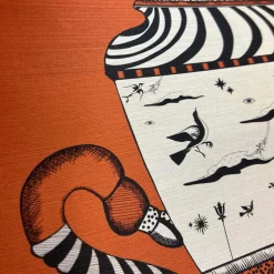 Vaso con Coperchio Print On Viscose - Limited Edition of 15 Pieces