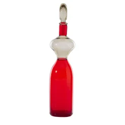 Vecchia Dama Anthropomorphic Red Glass Vase by Gio Ponti
