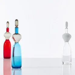 Vecchia Dama Anthropomorphic Blue Glass Vase by Gio Ponti