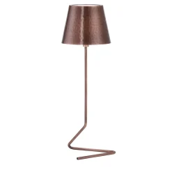 Vega Triangle Antiqued-Copper&Brass Wireless Table Lamp by Harari