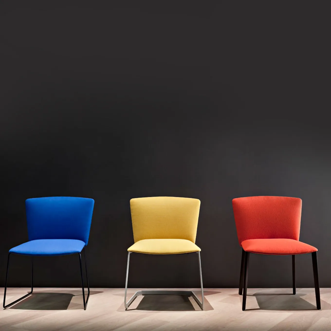 Vela Yellow Cantilever Chair by Lievore Altherr Molina