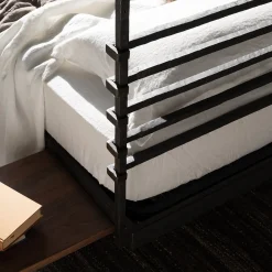 Velario Black Iron Canopy Double Bed by Giuseppe Arezzi