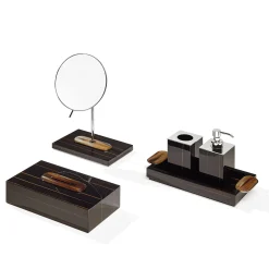 Veletta Glossy Ebony Magnifying Mirror