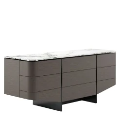 Venere Dark Grey Dresser with Marble Top