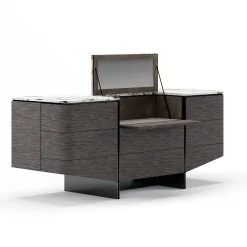 Venere Dark Grey Dresser with Marble Top