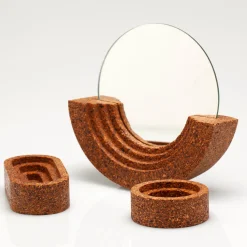 Veneris Set of 1 Mirror and 2 Containers by Nunzia Ponsillo