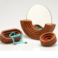 Veneris Set of 1 Mirror and 2 Containers by Nunzia Ponsillo