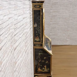 Venezia '700 Chinoiserie Venetian-Style Black Secretaire