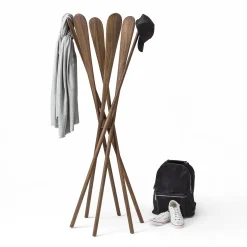 Veneziano solid Walnut wood Coat stand