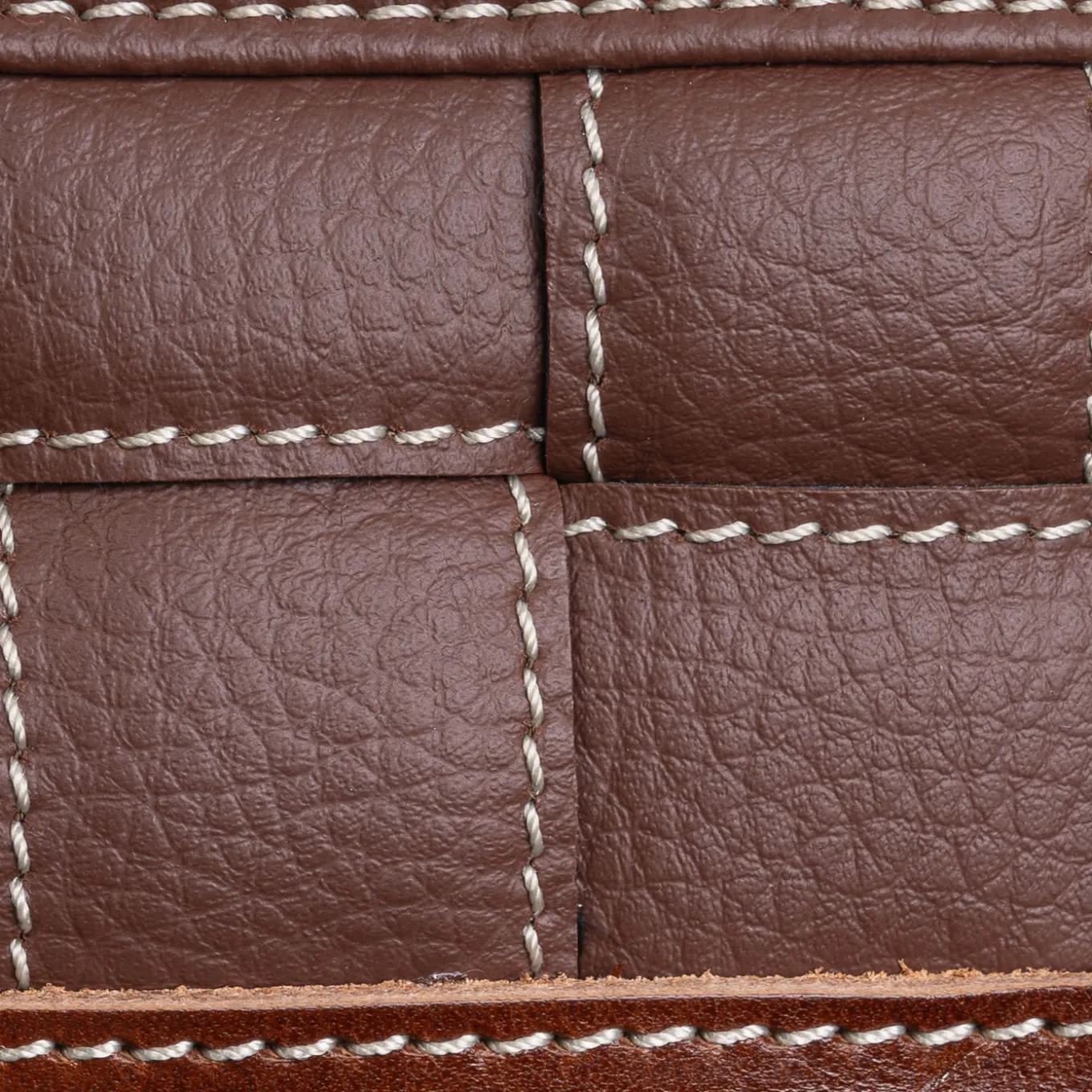 Ventotene Knotted Brown Faux-Leather Vide-Poche