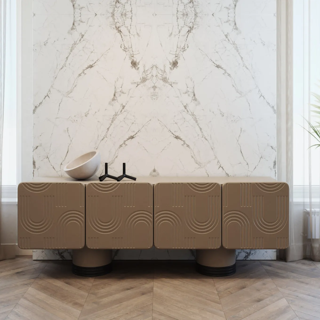 Venus G Greige Sideboard