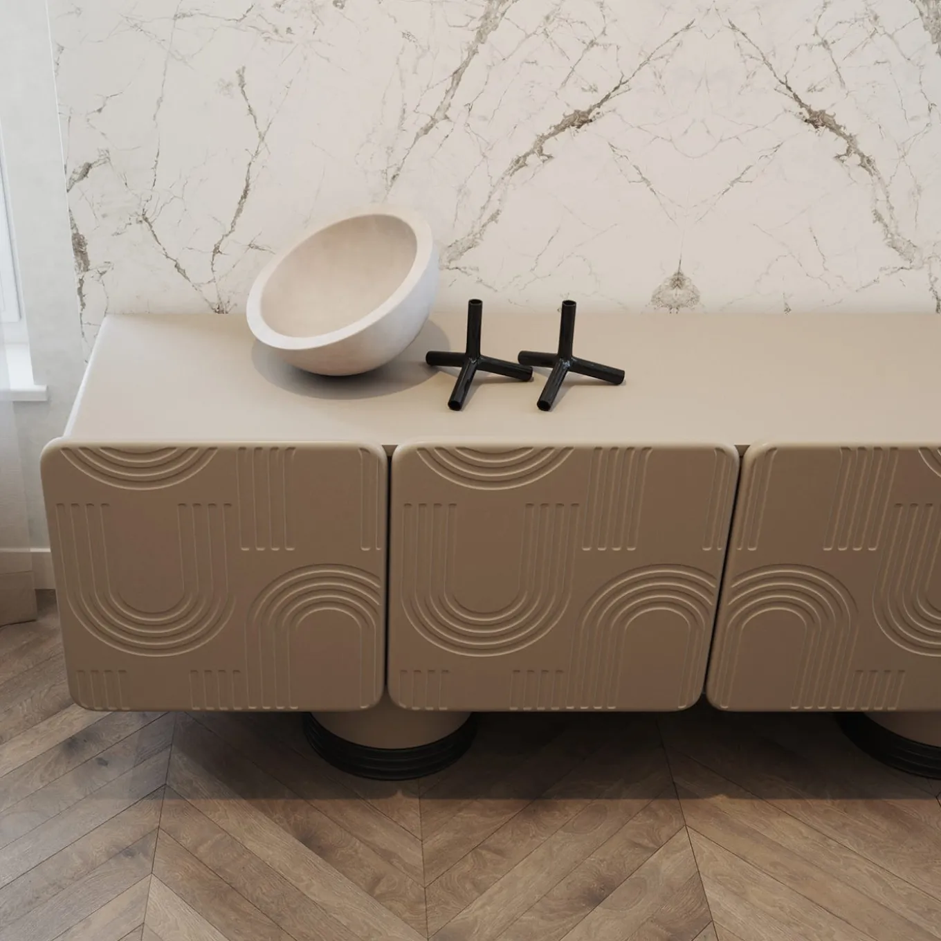 Venus G Greige Sideboard