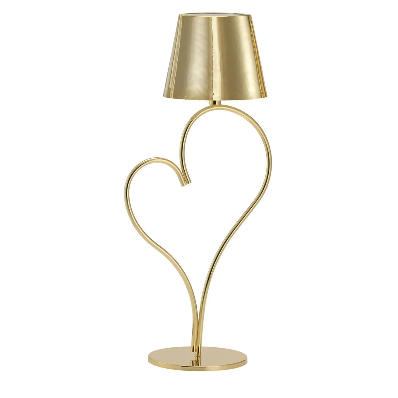 Venus Glossy Gold Brass Rechargeable Table Lamp