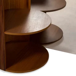 Verale Wood and Steel Headboard with Integrated Night Tables