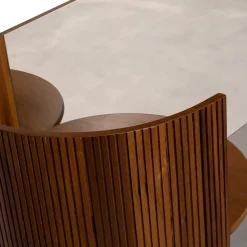 Verale Wood and Steel Headboard with Integrated Night Tables