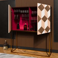 Veronese Cabinet With Geometric Inlays