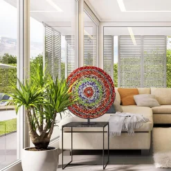 Vertigo Polychrome Disk Sculpture