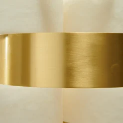 Vertigo Satin Brass & Alabaster Chandelier