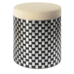 Vesta Optical Black Pouf
