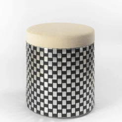 Vesta Optical Black Pouf
