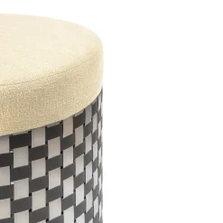 Vesta Optical Black Pouf