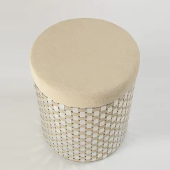 Vesta Optical Gold Pouf