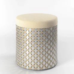 Vesta Optical Gold Pouf