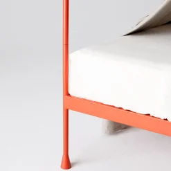 Vetta Orange Iron Canopy Double Bed by Luca Madonini