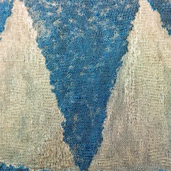 Viburno Rectangular Patterned Blue & Beige Cushion