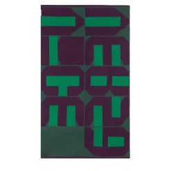 Viceversa Green And Violet Merino Wool Blanket