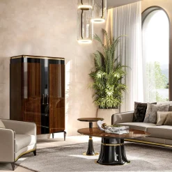 Victor 2-Door Brown Bar Cabinet