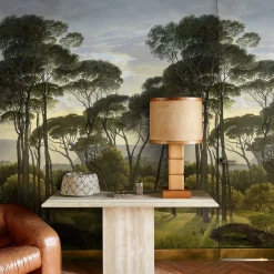 Victorian Vintage Tree Landscape Wallpaper