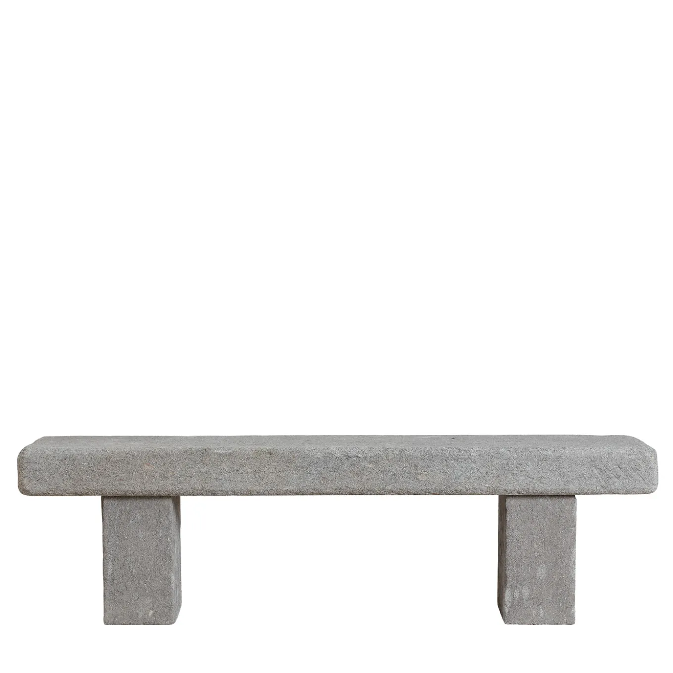 Vicum gray Peperino Stone outdoor bench