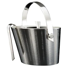 Vie Silver Ice Bucket with Tongs