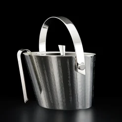 Vie Silver Ice Bucket with Tongs