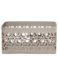 Vienna 16 Leather Basket White