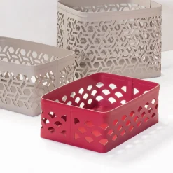 Vienna 16 Leather Basket White