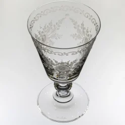 Vienna Set of 6 Etched Transparent Wine Glasses