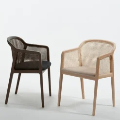 Vienna Straw and Canaletto Walnut Black Dining Chair