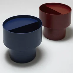 Vinnie Burgundy Side Table by Alessandro Stabile