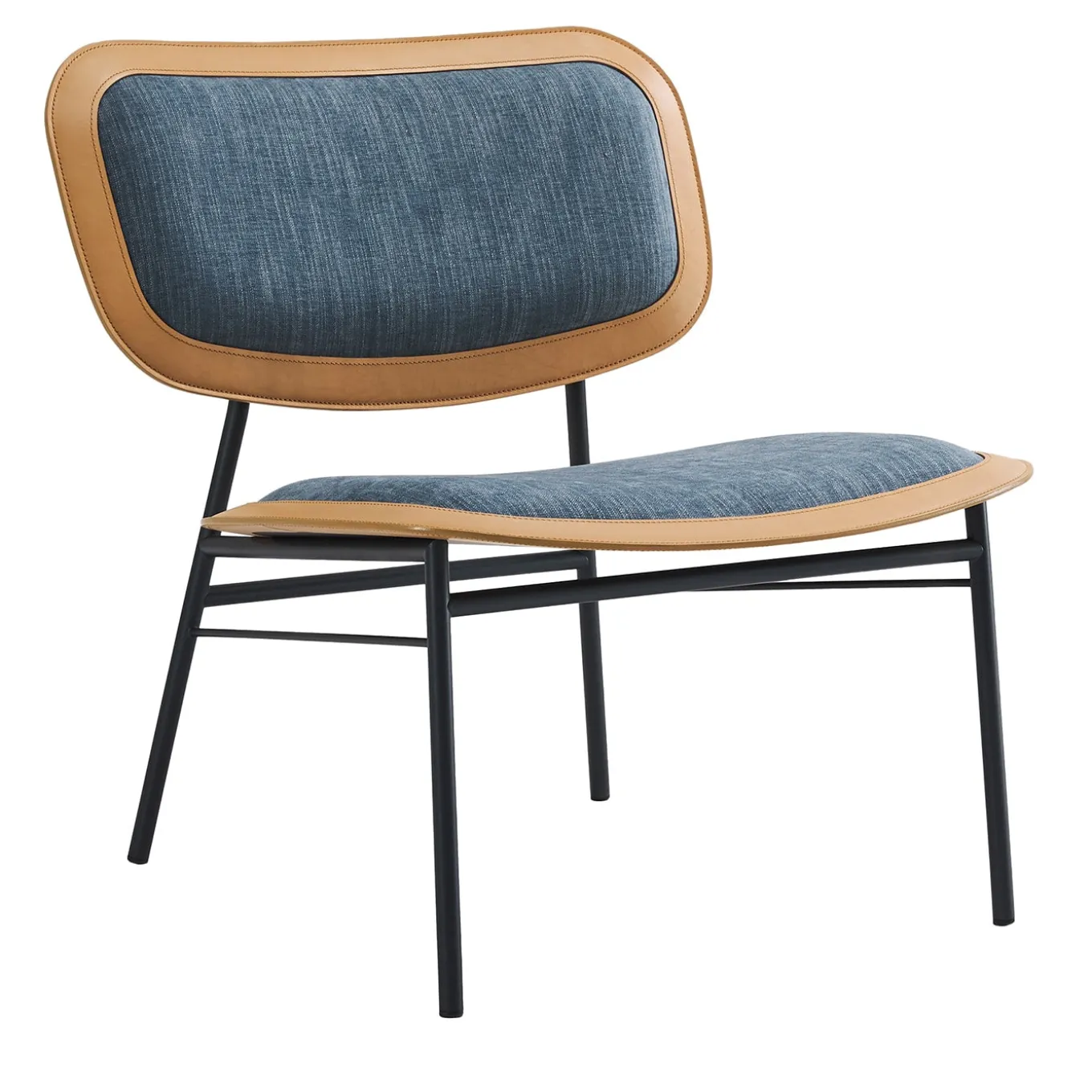 Vintage Teal & Mustard Lounge Chair