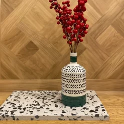 Virgo Decorative Green Bottle with Lid