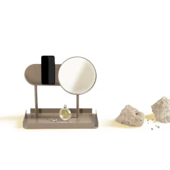 Virgola Beige Tabletop Mirror by Xu Zheng
