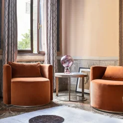 Virna Red Armchair by Ciarmoli Queda Studio