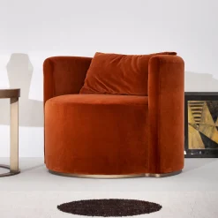 Virna Red Armchair by Ciarmoli Queda Studio