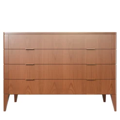 Vittorio Cherry Wood Dresser with Brass Handles