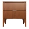 Vittorio Cherry Wood Nightstand with 2 Drawers