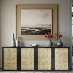 Vittorio Miel Natural Raphia Sideboard