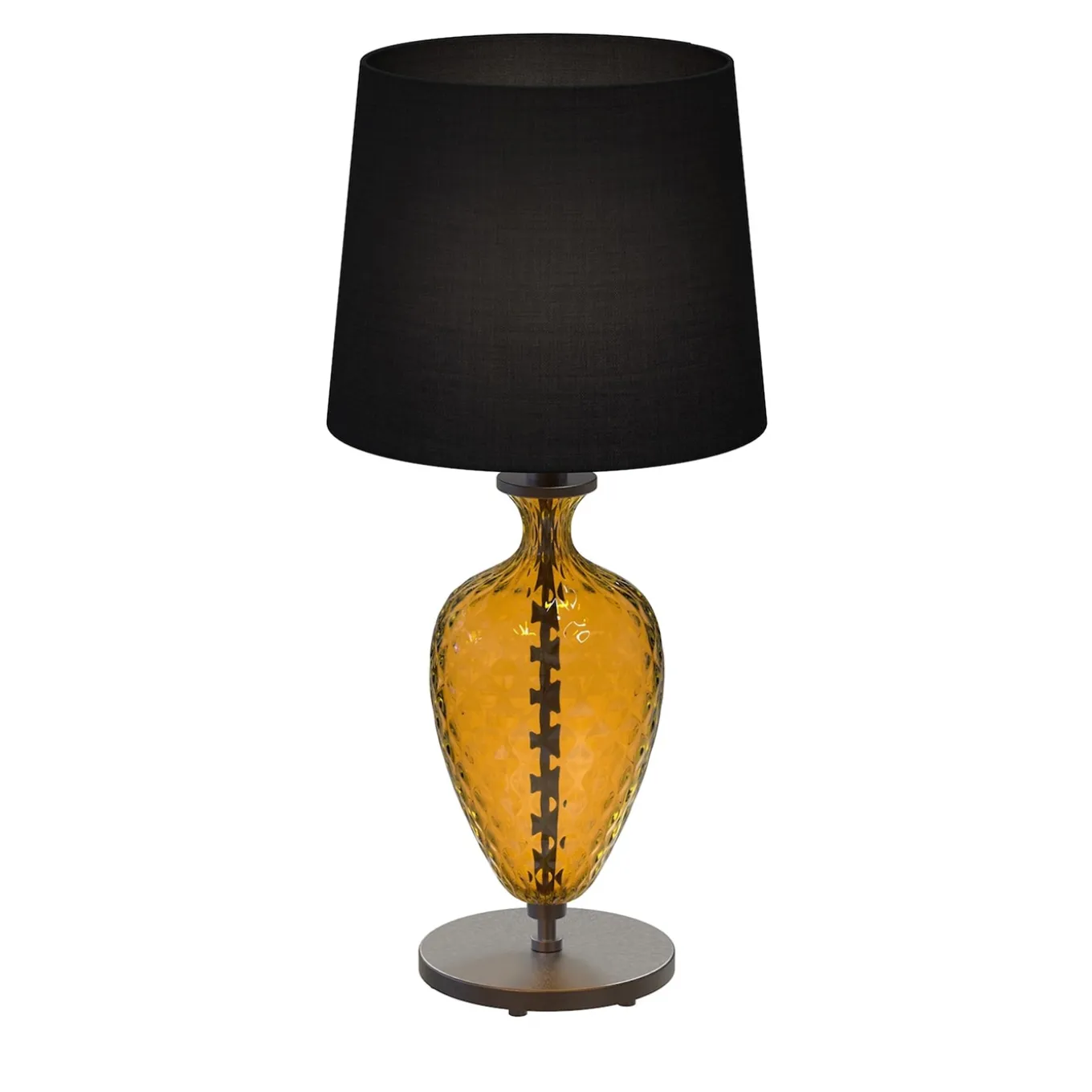 Vivaldi Amber Murano Glass Table Lamp