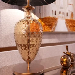 Vivaldi Amber Murano Glass Table Lamp